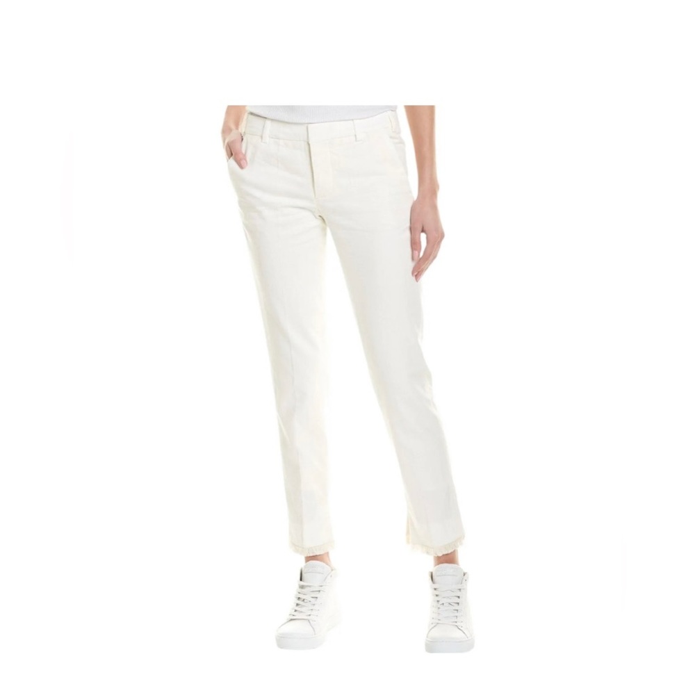 NWT Zadig & Voltaire Prune Frange Pants White Size 34 $258 Retail
